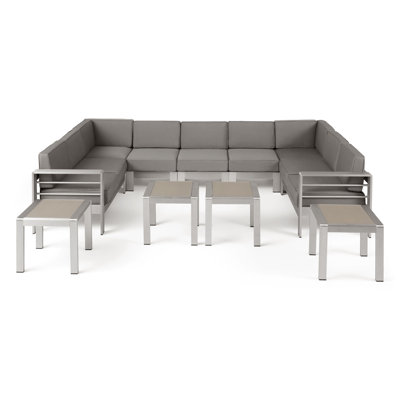 Bunny 9 - Person Modular Patio Conversation Sets with Cushions