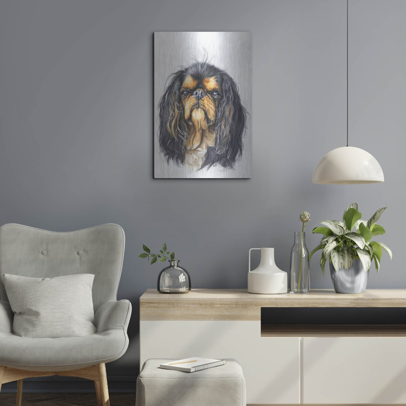 " King Charles Spaniel " by Barbara Keith, 24" H x 16" W