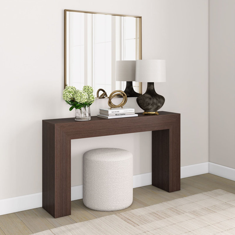 Jesleen Grande Console Table, Walnut, 32" H x 56" W x 12" D