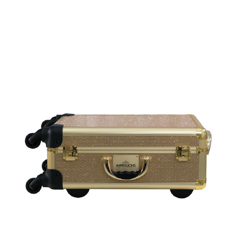 Trousse de voyage pour meuble-lavabo avec sac à ampoules DEL Slaycase, Champagne scintillant