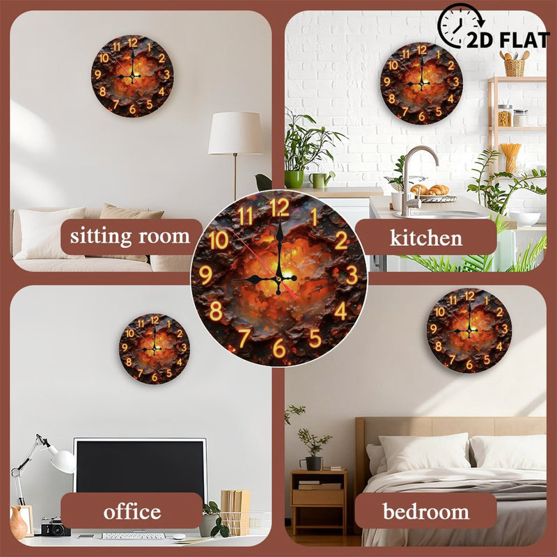Horloge en fusion avec chiffres lumineux