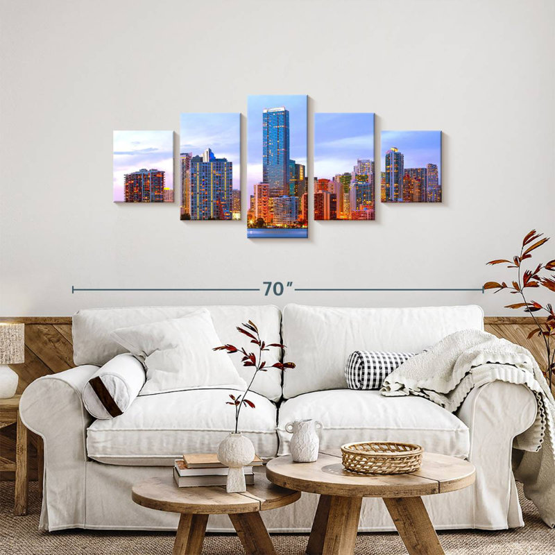 Miami Metropolitan Skyline, H 24 po x l 55 po