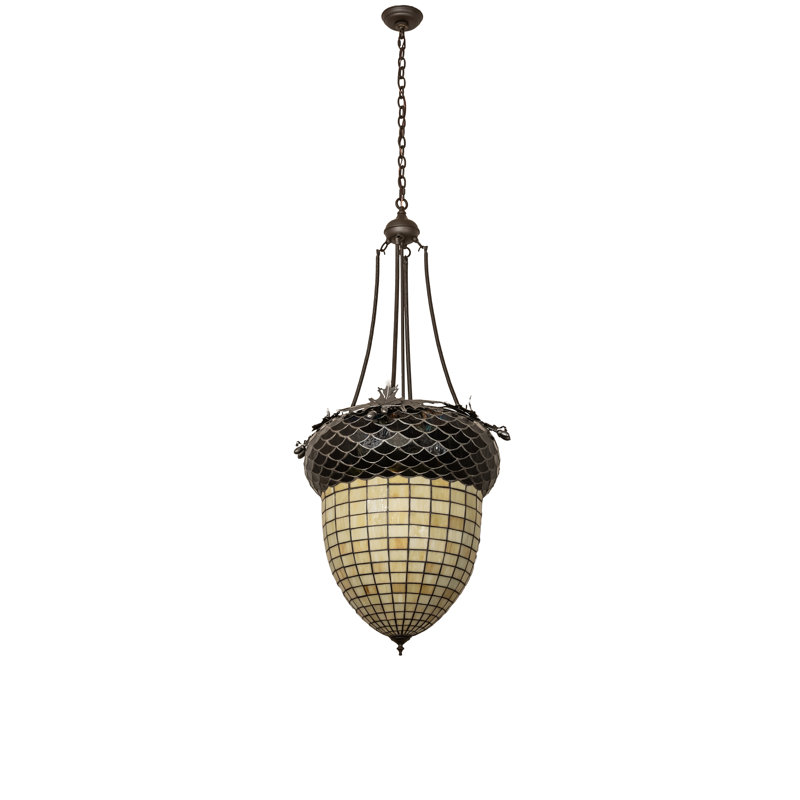 Silver Glass 3-Light Indoor/Outdoor Pendant