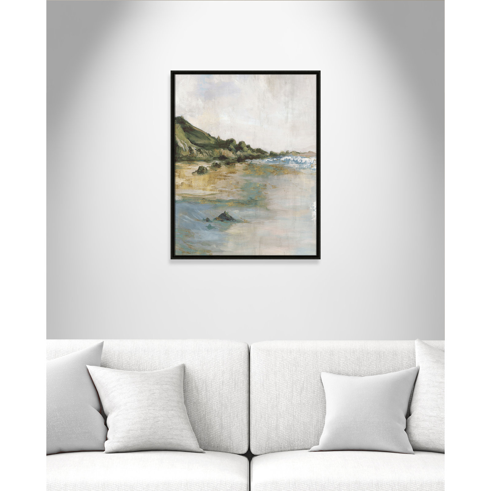 Cordoba "Tide's Edge" Print, 29.5" H x 23.5" W, Espresso