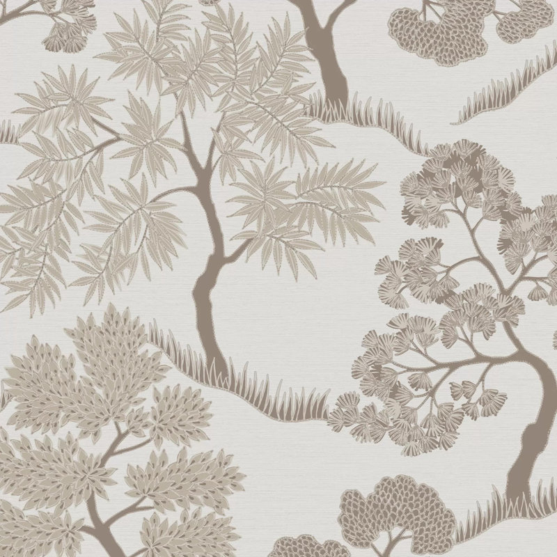 Trees Sublime Tree and Floral Wallpaper, Beige