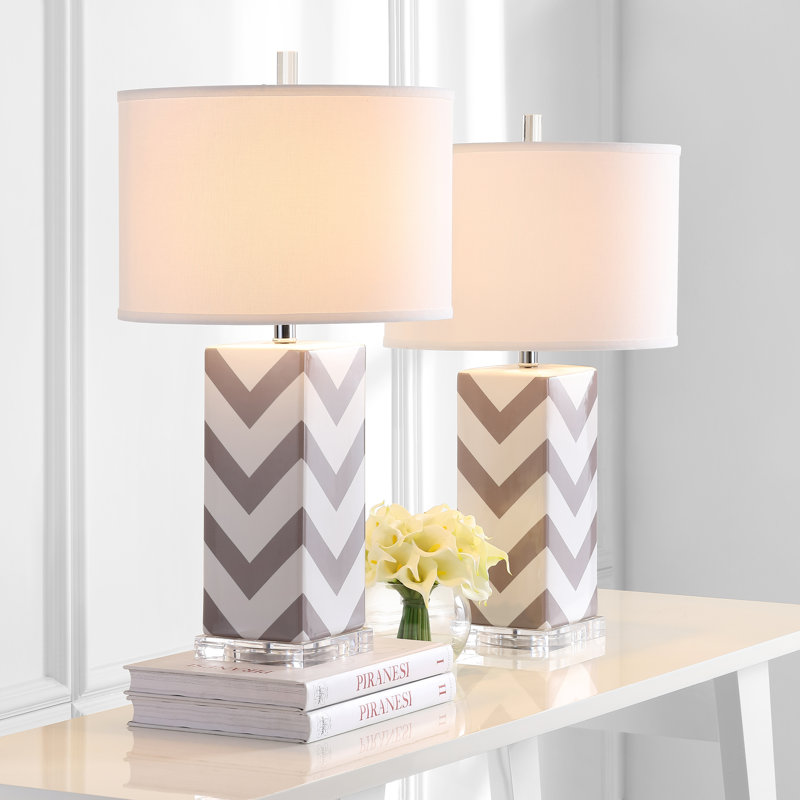 Ensemble de lampe de table 27" giada, Gris