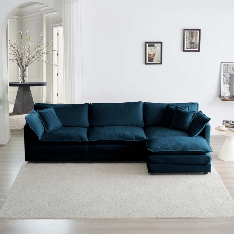 Canapé modulaire surdimensionné en forme de L avec repose-pieds réversible Free Combination Comfy