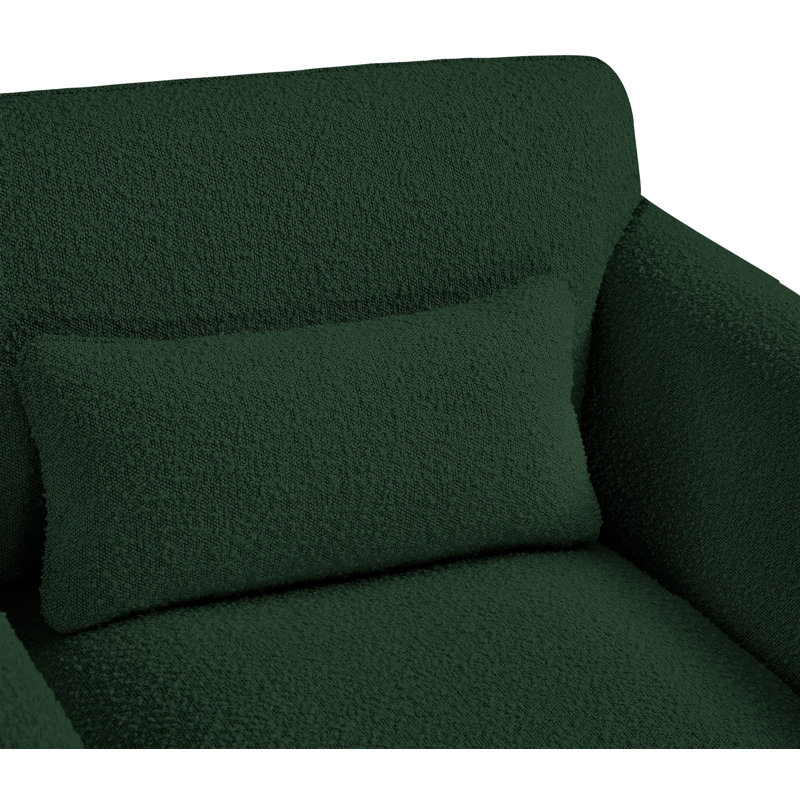 Kiristen Upholstered 86'' Sofa, Green Boucle Fabric
