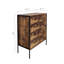 Robe de rangement de style industriel en bois rustique avec tiroir et structure en acier robuste