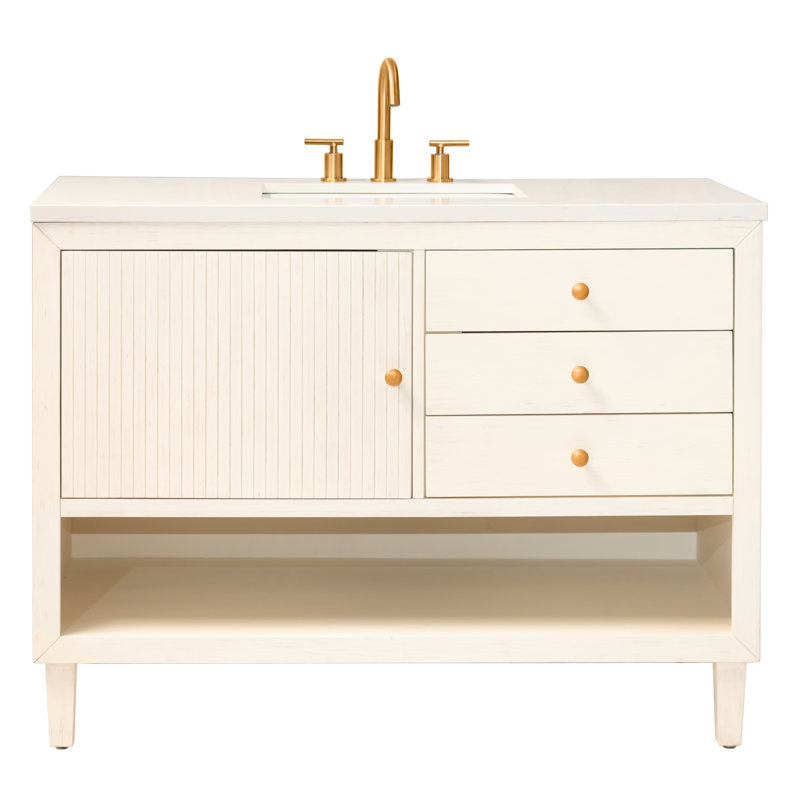 Lisbon 48"L Free Standing Vanity In Antique White