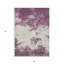Tapis extérieur lavable abstrait aubergine 5 pi x 8 pi gris et ivoire