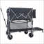 Chariot robuste à double couche avec freins, roues tout-terrain de 7 po x 4 po pour une utilisation polyvalente à l'extérieur-131102414
