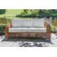 Alyshia 80.5'' High-Density Polyethylene (HDPE) Wicker Outdoor Sofa with Sunbrella Cushions