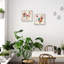 «Flowered Hen & Rooster», ensemble de 2 reproductions d'art sur toile en rouge / vert / bleu-33392146