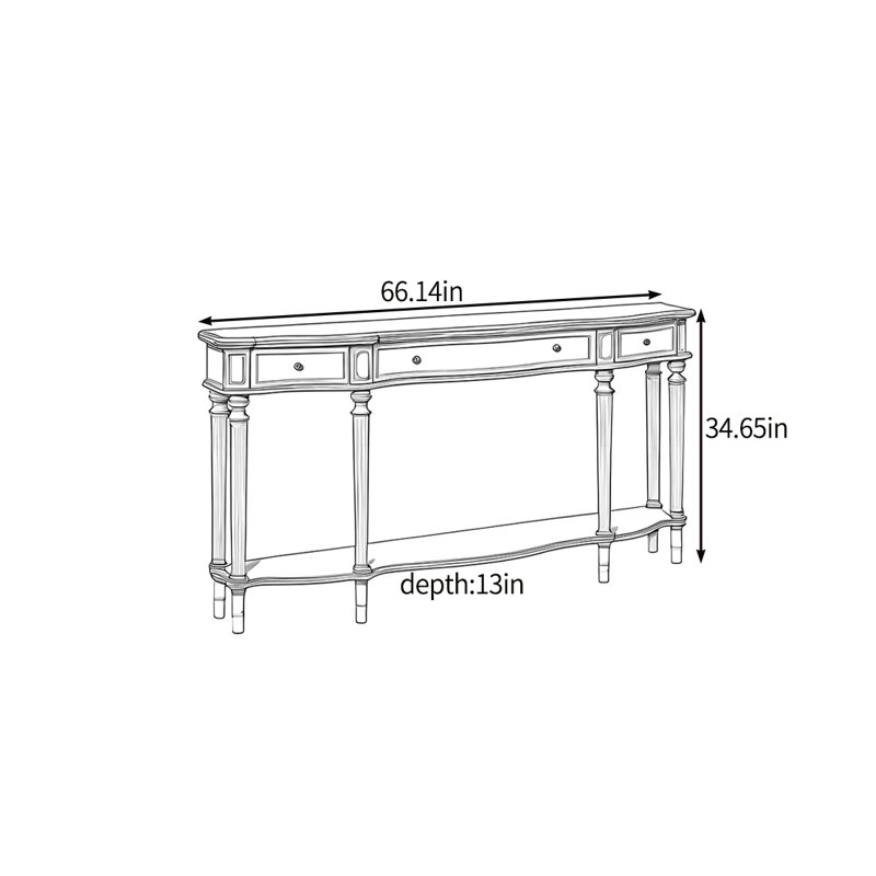 Console de style américain d'inspiration rétro