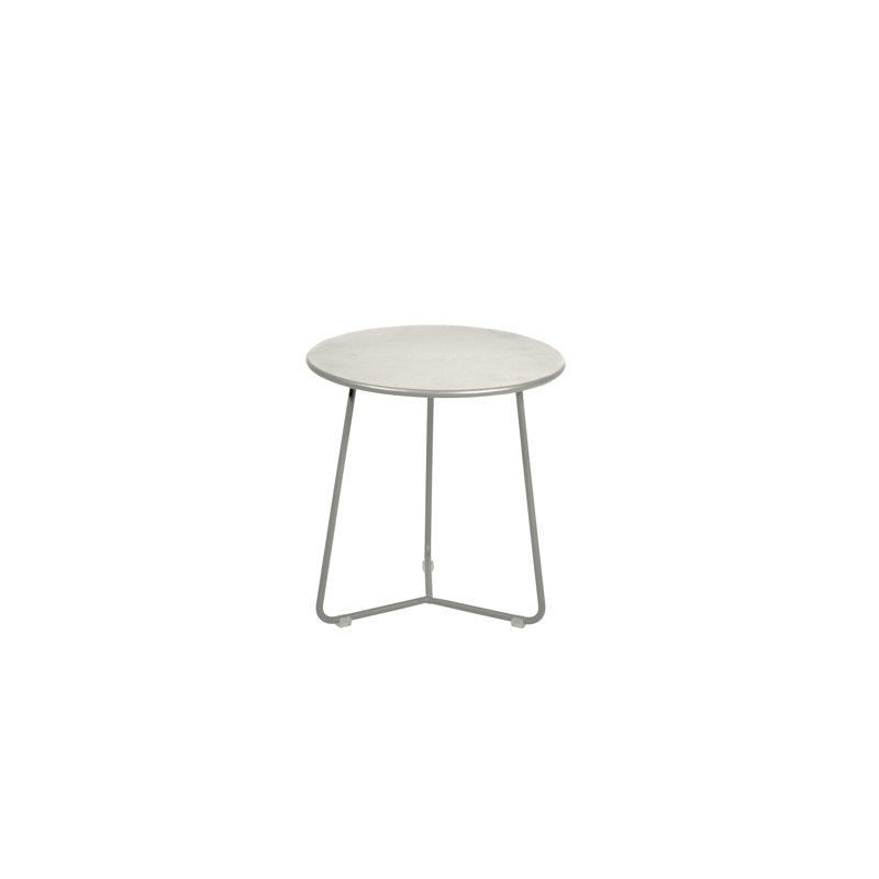Table d'appoint en acier thermolaqué Cocotte, H 14 po x L 13,5 po x l 13,5 po, Gris argile
