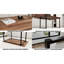 Table de salle à manger 59 "- pieds en métal noir, facile à nettoyer, maison et cuisine en bois moderne avec-22553442