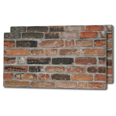 Panneaux muraux 3D, panneau de briques en polystyrène effet brique naturelle 20 po x 40 po (ensemble de 2) (ensemble de 2) couvre 10 pieds carrés