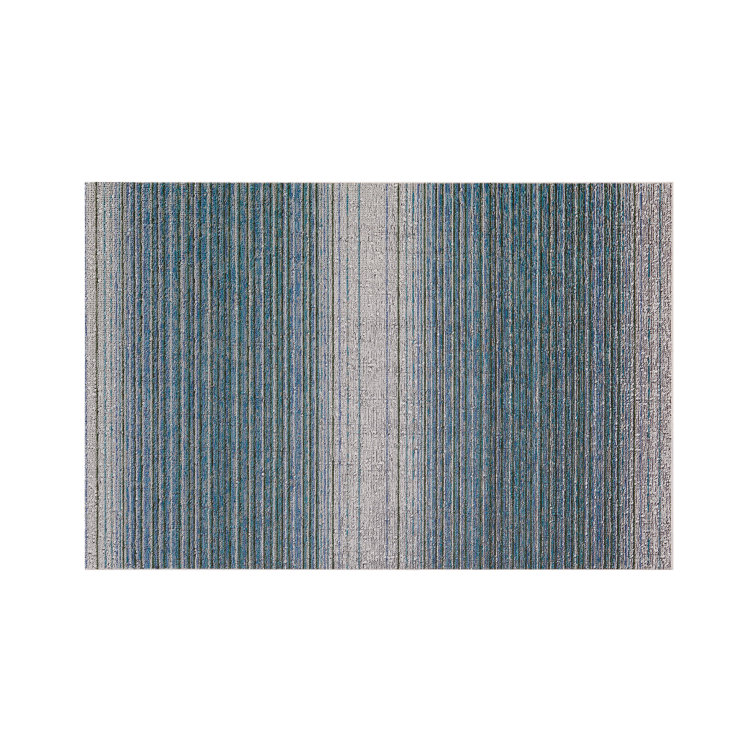 Chilewich Fade Stripe Shag Floor Mat, Lagoon / 24x36
