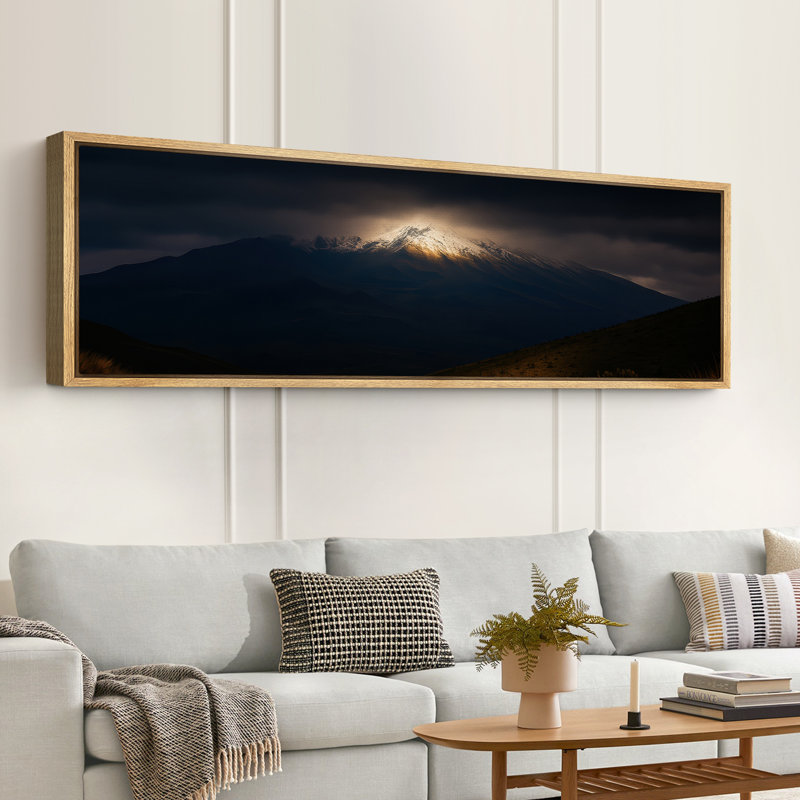 Grande impression sur toile encadrée, impression de paysage de montagne pour la nature, H 20 po x l 60 po, Naturel