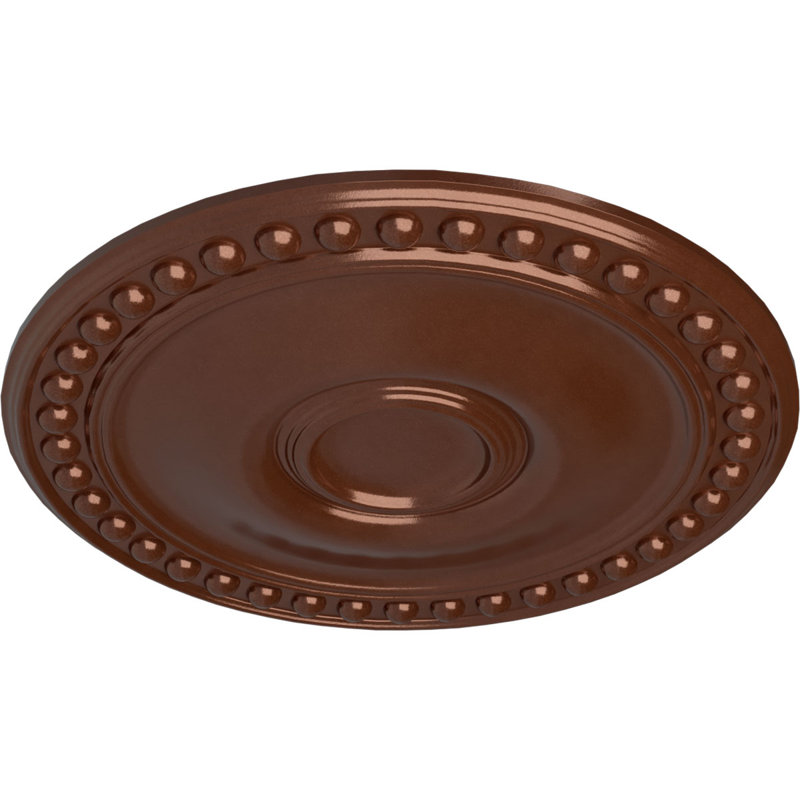 Médaillon de plafond de 19 1/8 po x P 1 po (convient aux auvents jusqu'à 5 5/8 po), Pièce de cuivre