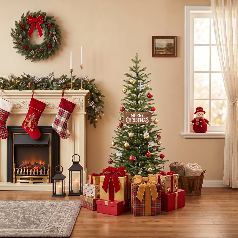 Arbre de Noël pin 6 pi Adcock, 5 pi