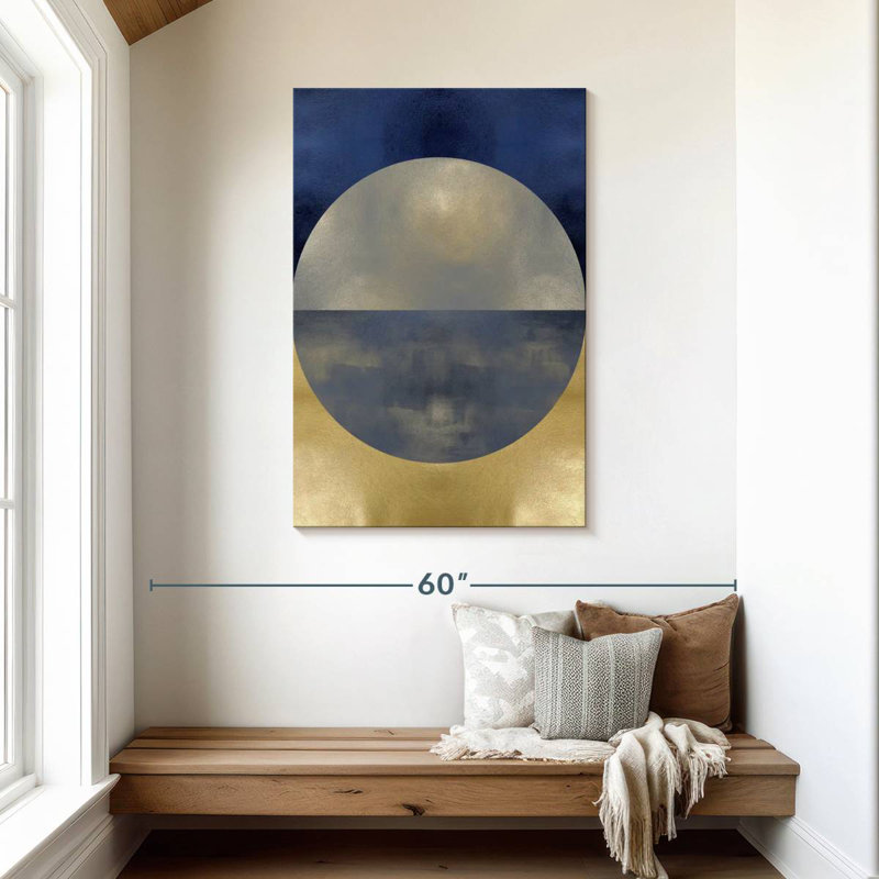 Sphère bleue Avery I, H 45 po x l 30 po