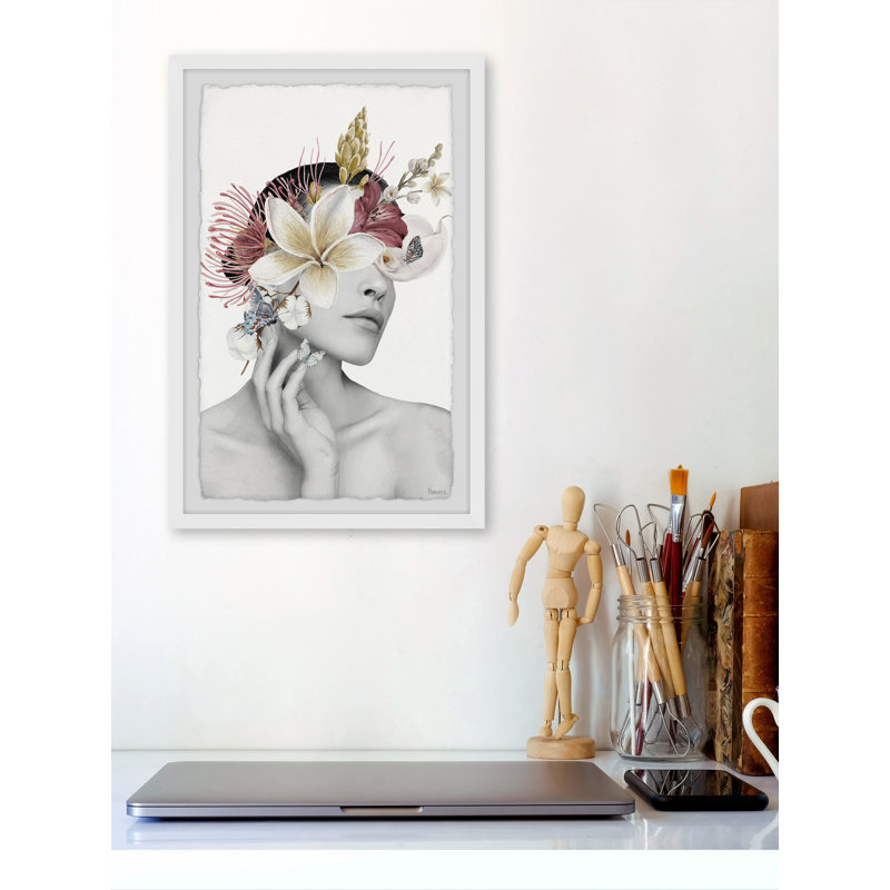 « classic fleuri », impression encadrée, H 18 po x l 12 po x P 1,5 po