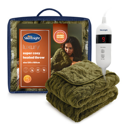 Silentnight Luxury Super Cosy Heated Throw 9 Heat Settings