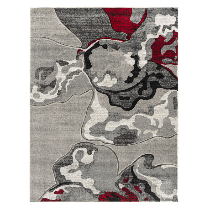 Amily Abstract Indoor Rug, Rectangle 5' x 7'