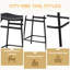 Tabouret de bar, hauteur de comptoir, ensemble de 2, cuisine