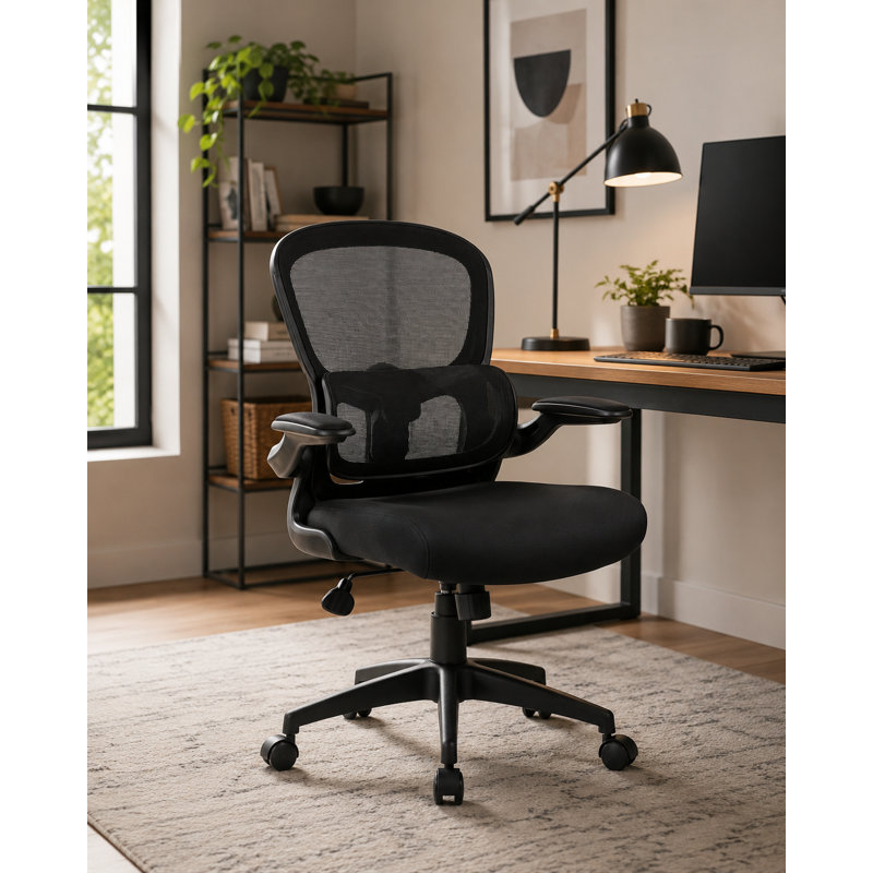 Chaise de bureau ergonomique en filet avec support lombaire réglable