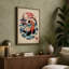 Red Panda in Waves Japandi 1 Piece Wrapped Canvas Wall Art-1778924682-1778924692