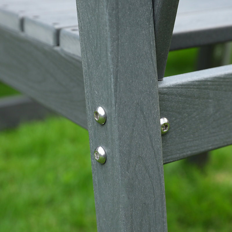 Ensemble de chaises de terrasse d'extérieur DPE, nécessitant peu d'entretien - pour les jardins, les cours et les terrasses - Gris (dossier)