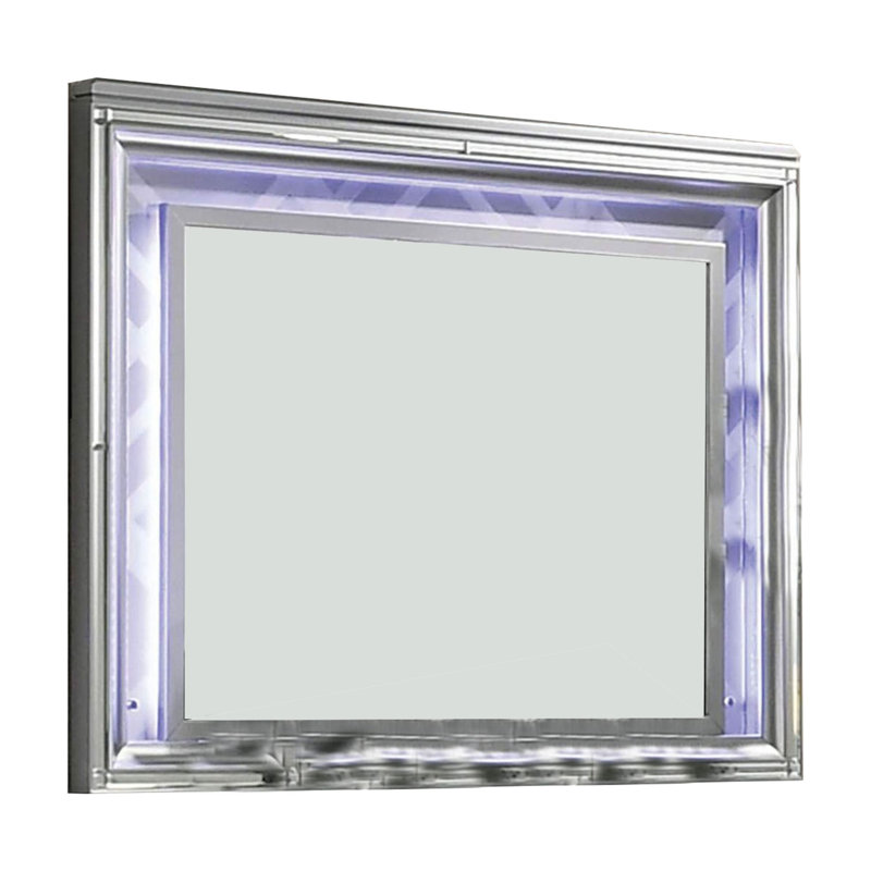 Loreina Wood Flat Wall Mirror