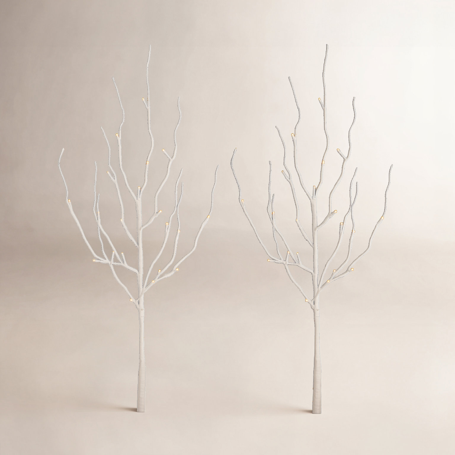 39" White LED Branch Set with Timer