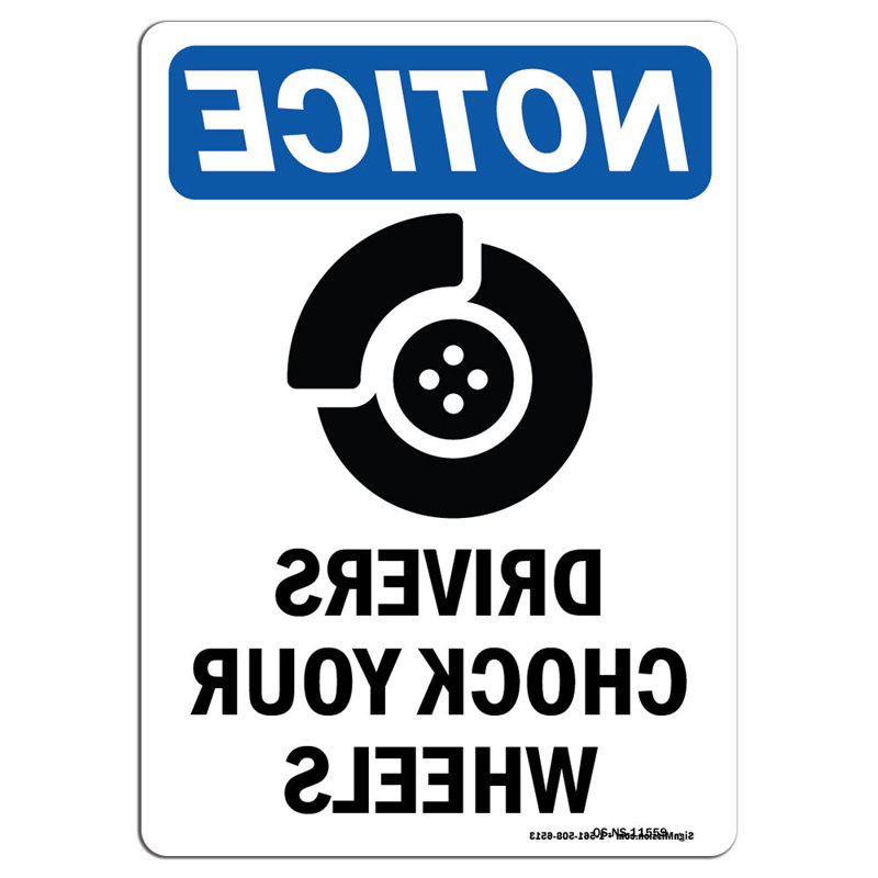 Plaque de chauffeur avec symbole, H 24 po x l 18 po x P 0,1 po