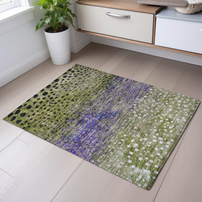 Premium Machine Washable Christina AMF1074 Circles Rug