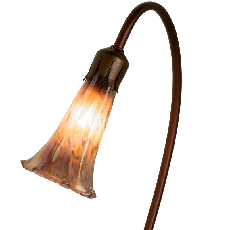 Kelsoe Arched Table Lamp, Mahogany Bronze, Pink