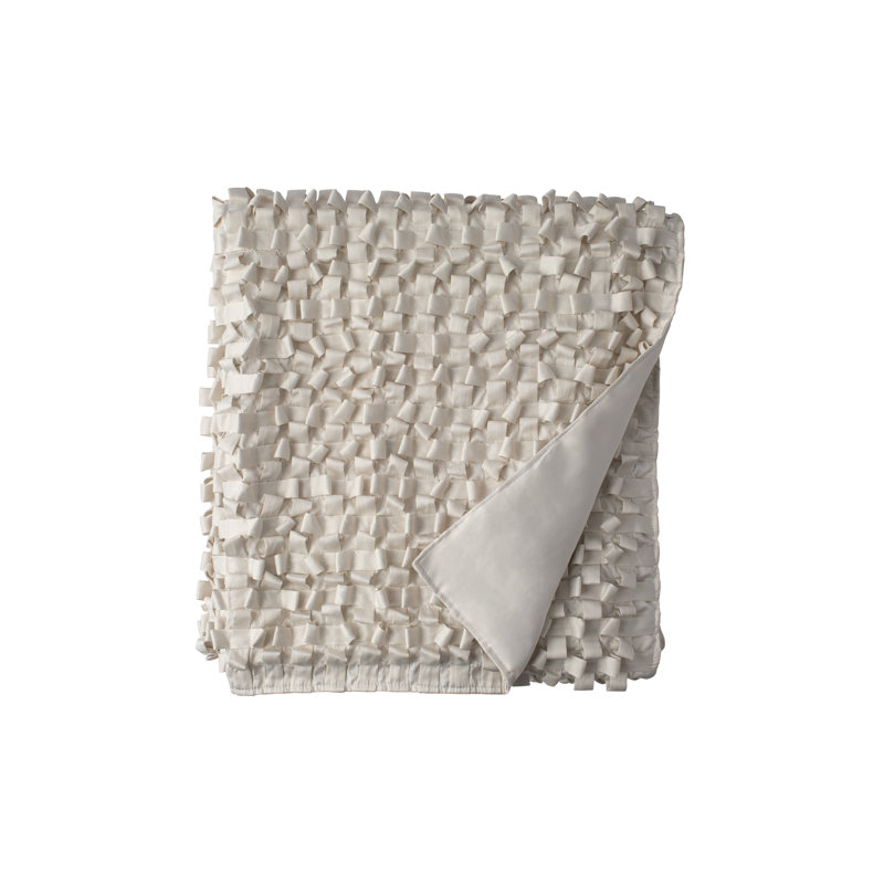Ribbon Throw Blanket, Ivory