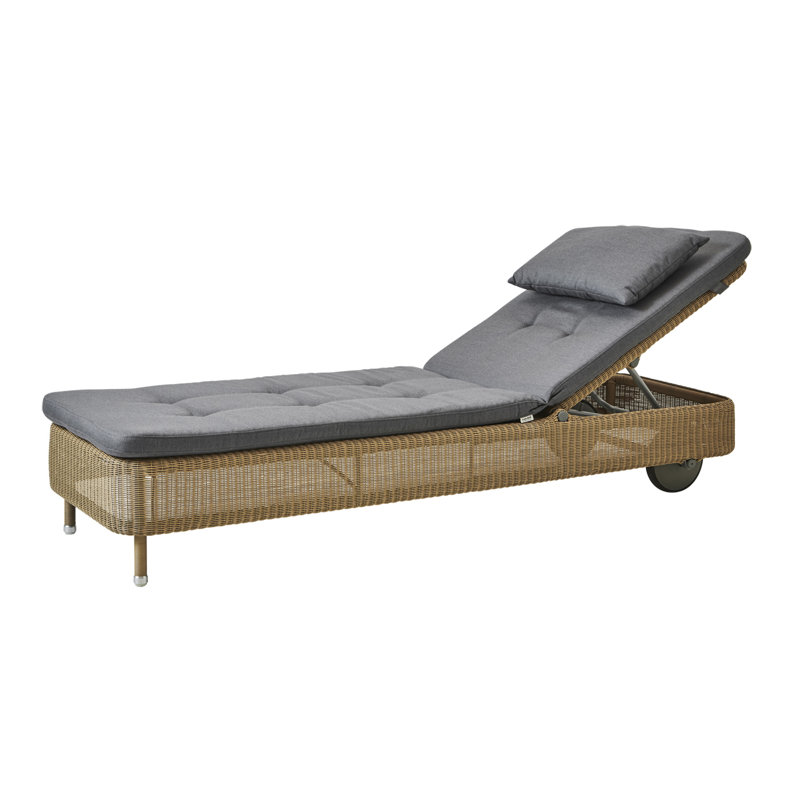 Presley 79.6" Long Single Chaise, Taupe, Natural