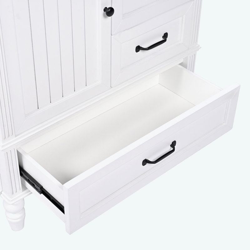 Meuble-lavabo 30 po avec lavabo, Blanc, Black