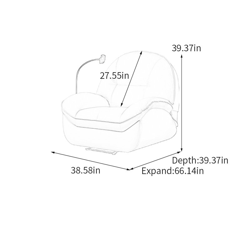 Fauteuil inclinable ergonomique de luxe, Café