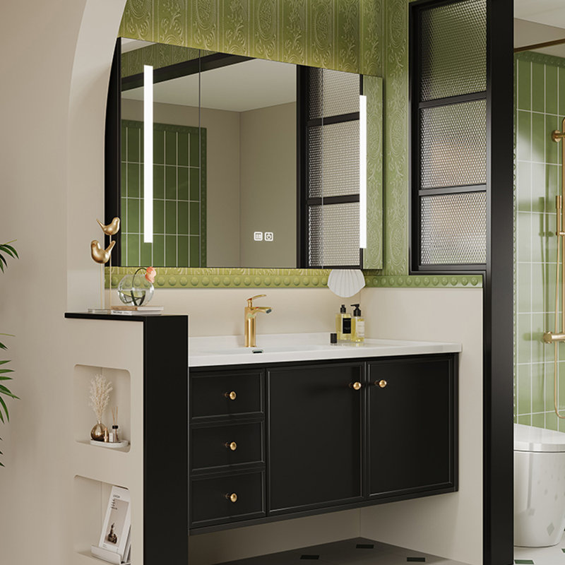 French light luxury retro bathroom cabinet