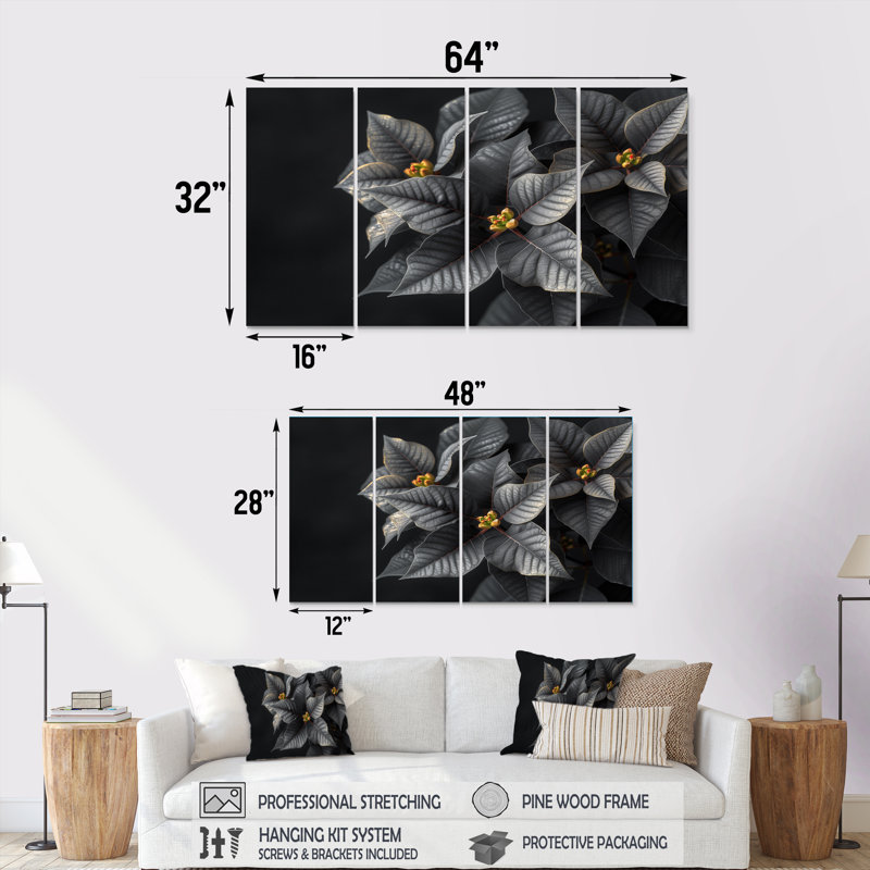 Ensemble de salon Brezza - Poinsettias, H 32 po x l 64 po