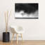 Misty Winter Solitude Dramatic Minimalist Serene Horse Landscape Tree Wall Art Print 1 Piece Wrapped Canvas Wall Art-1001790763