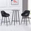 Sunni 67cm Velvet Upholstered Arm Bar Stool with Footrest-907437684