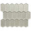 Carreau de mosaïque murale en verre extensible hexagonal métallique 10 po x 12 po (0,83 pi2 / pièce)