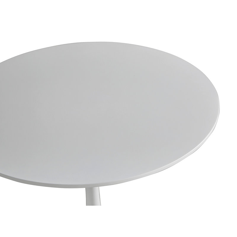 Table de salle à manger à piédestal, Blanc, H 28,9 po x L 31,5 po x l 31,5 po