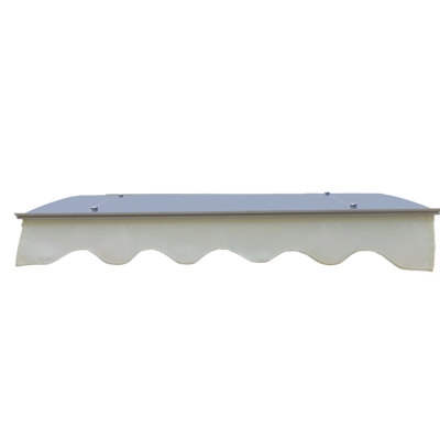 47"X34" Polycarbonate Awning - Aluminum Brackets Heat For Masonry Concrete Wall Outdoor Use For Door Window Heavy Duty &